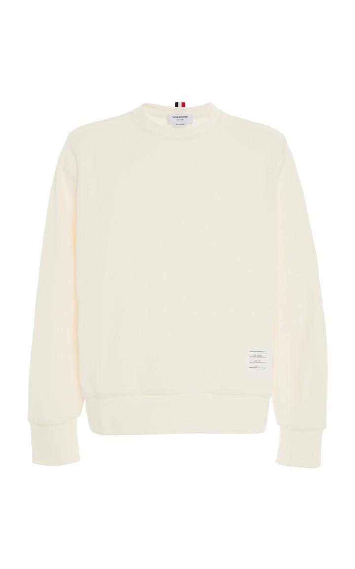 Thom Browne Honeycomb Cotton-pique Crewneck Sweatshirt