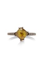 Moda Operandi Nina Runsdorf Rough Mustard Diamond Ring Size: 6.5