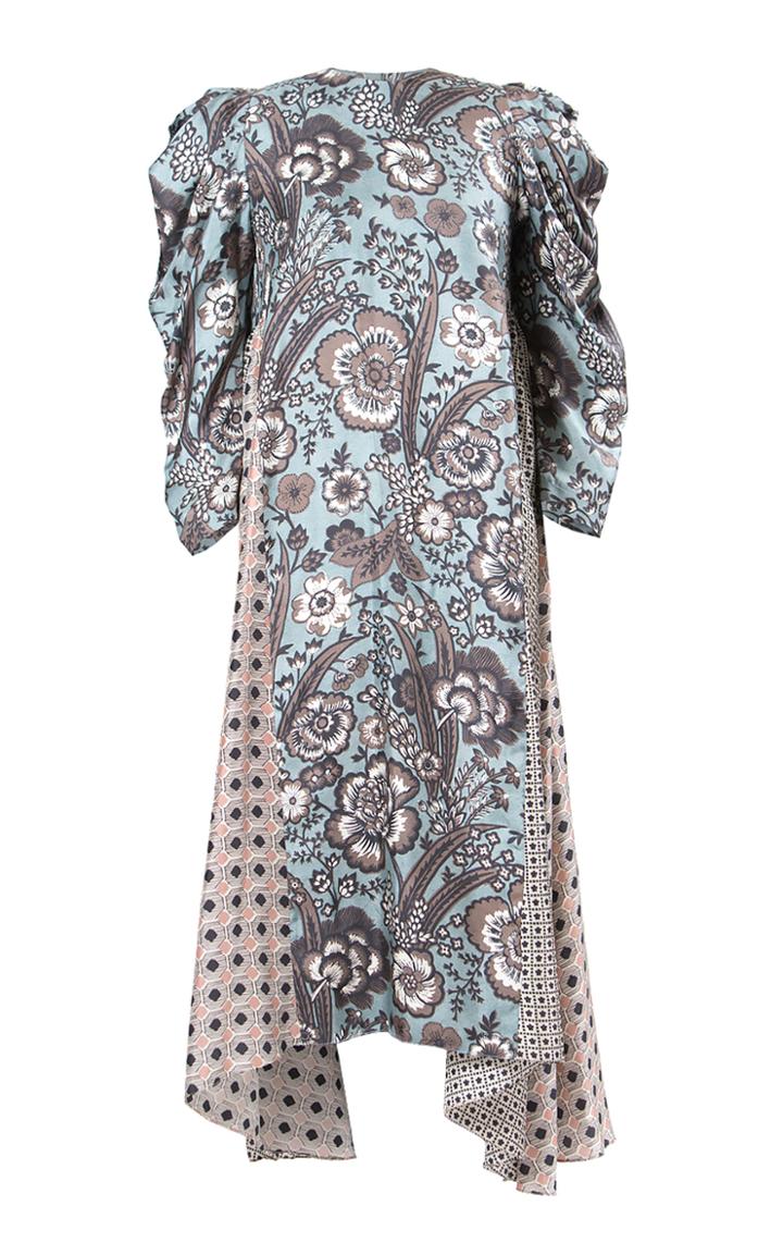 Moda Operandi Biyan Aworin Printed Silk Dress