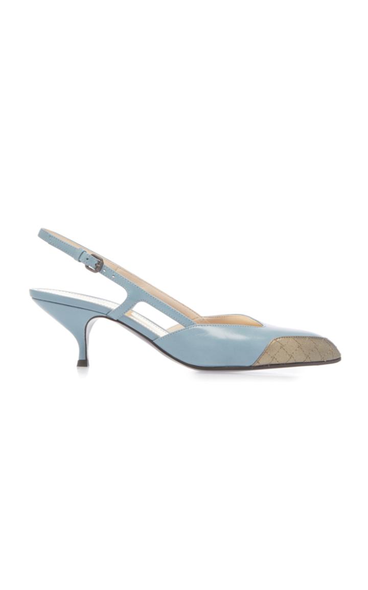 Bottega Veneta Quilted-detail Leather Slingback Pump
