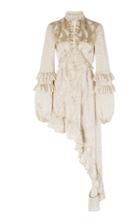 Alexis Liora Asymmetric Paisley-print Satin Mini Dress