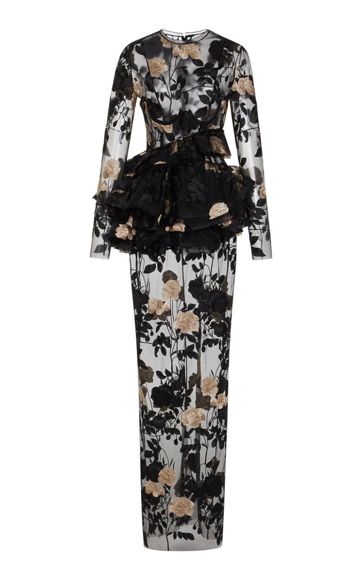 Brock Collection Duma Embroidered Tulle Dress
