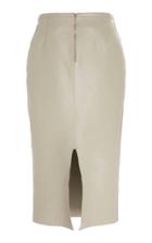 Rochas Leather Midi Pencil Skirt