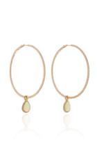 Nina Runsdorf Flip 18k Gold, Opal And Diamond Hoop Earrings