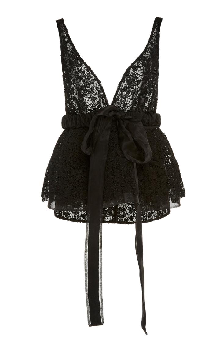 Brock Collection Lace Cotton-blend Peplum Top
