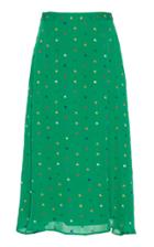 Dhela Embroidered Flowers Slim Skirt
