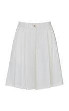 Moda Operandi Giuliva Heritage The Victoria Bermuda Shorts Linen Silk White