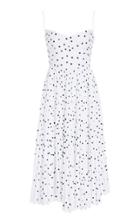 Khaite Pamela Polka-dot Flocked Cotton Dress