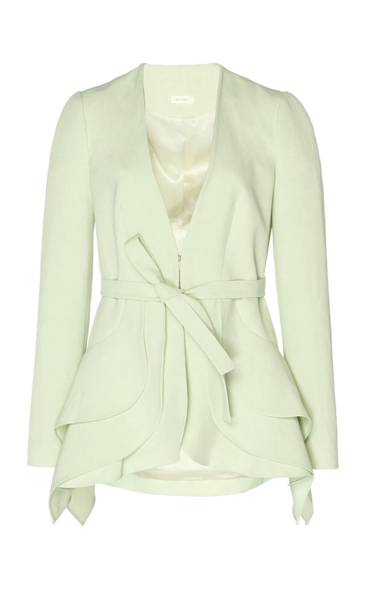 Delpozo Belted Tiered Crepe Jacket