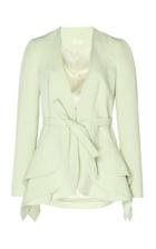 Delpozo Belted Tiered Crepe Jacket
