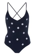 Anemone Embroidered One Piece Swimsuit