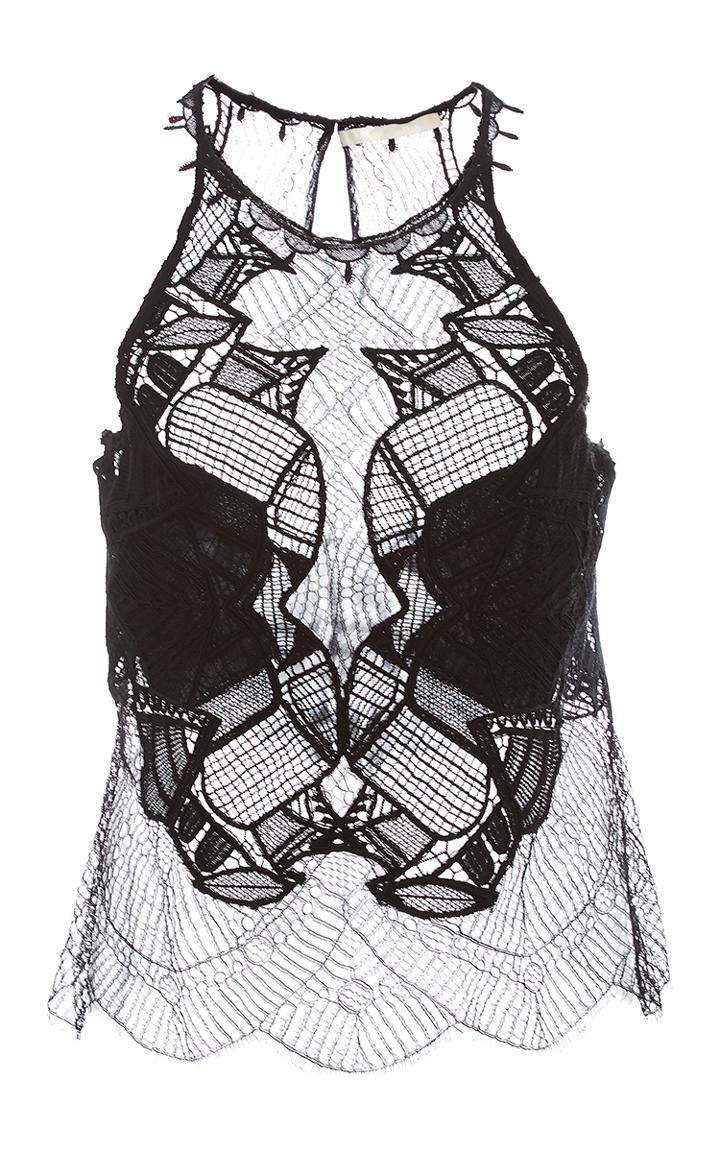 Jonathan Simkhai Corded Linear Dome Lace Tank