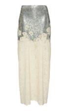Paco Rabanne Sequin-embellished Lace Maxi Skirt