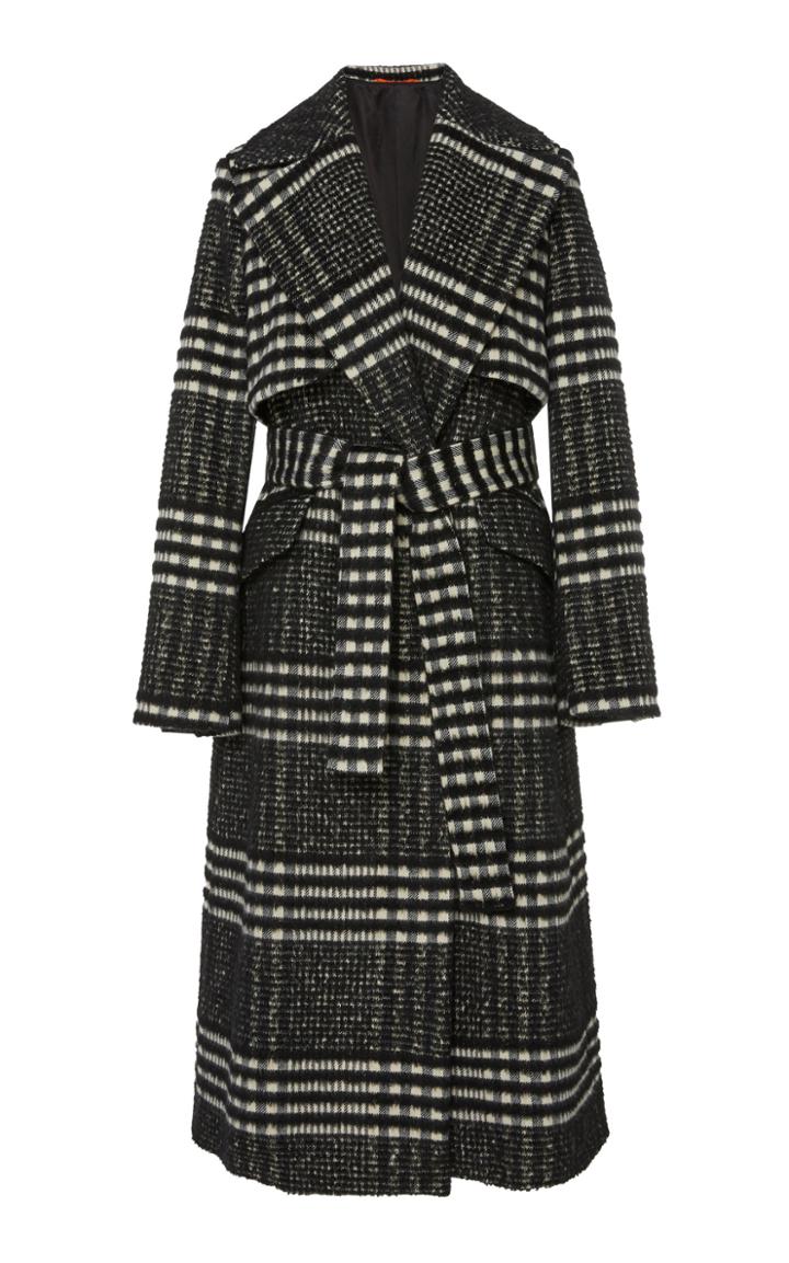Smarteez Oversized Lapel Checkered Coat