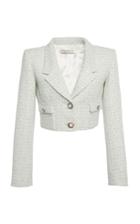 Moda Operandi Alessandra Rich Sequined Wool-blend Cropped Blazer