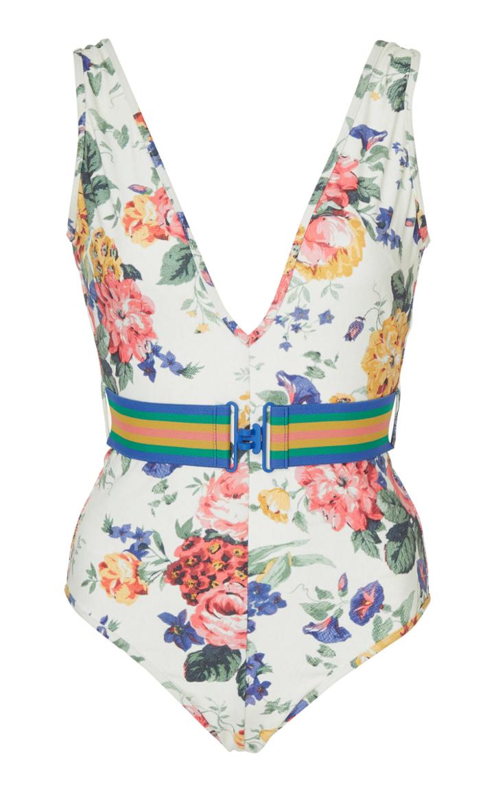 Zimmermann Allia Belted One-piece Swimsuit