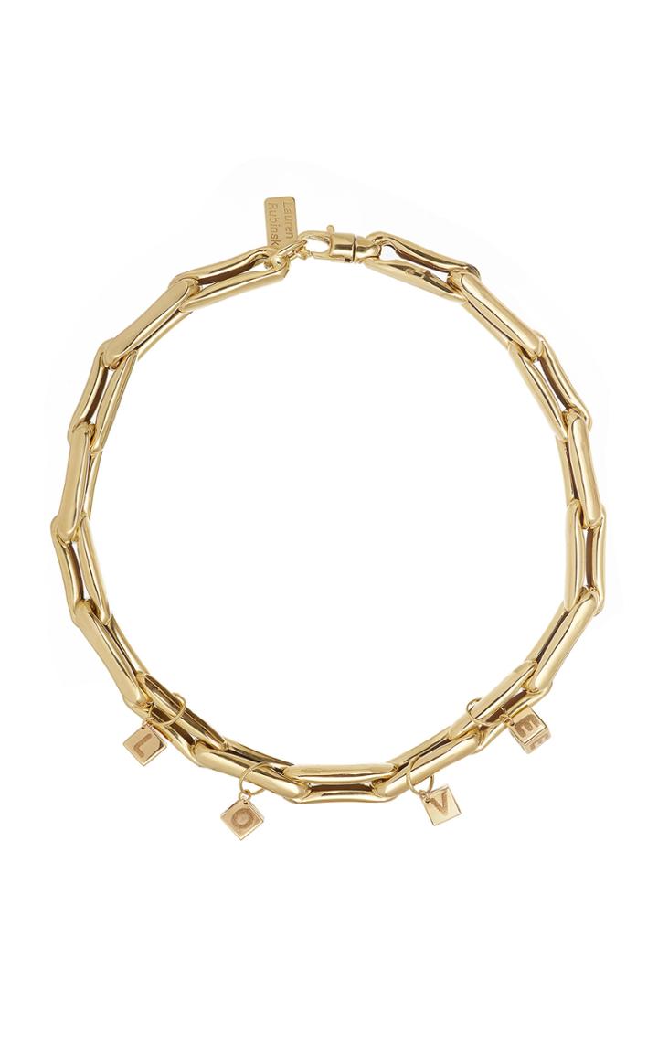 Moda Operandi Lauren Rubinski 14k Yellow Gold Lucky Gold Links Necklace