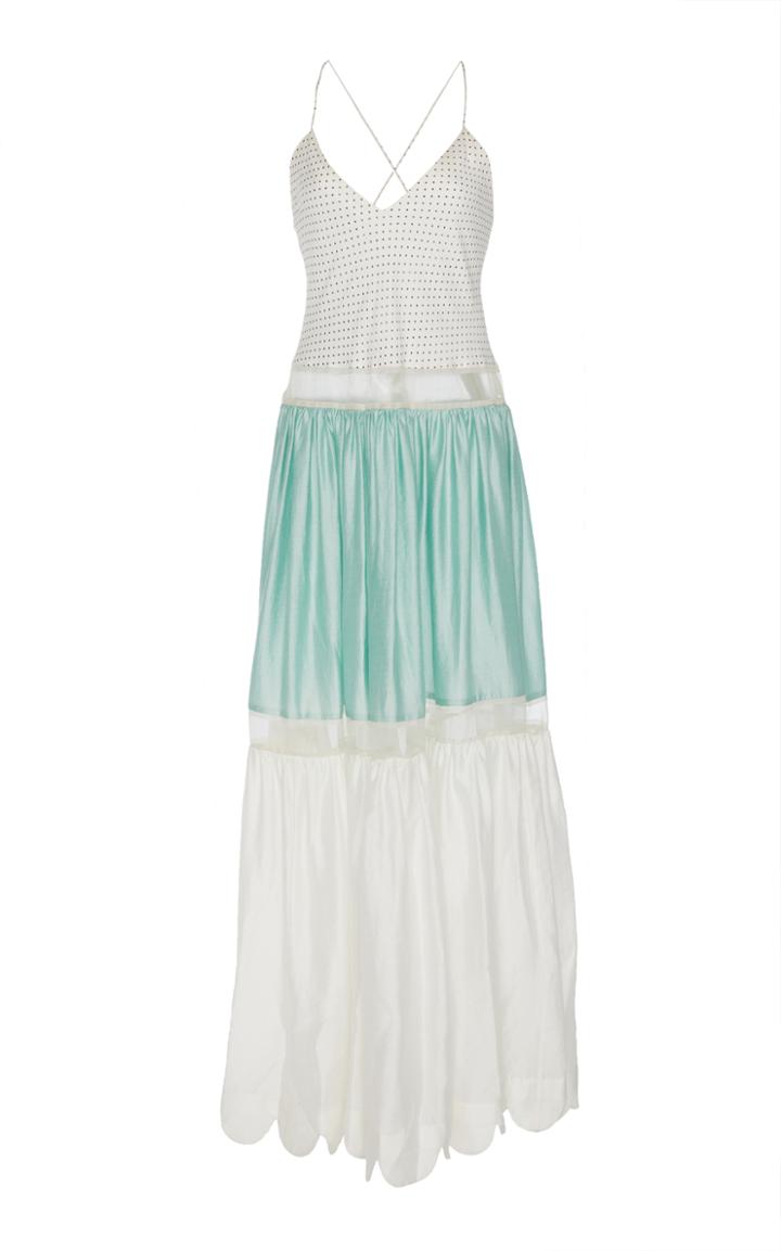 Rahul Mishra Tiered Maxi Sun Dress