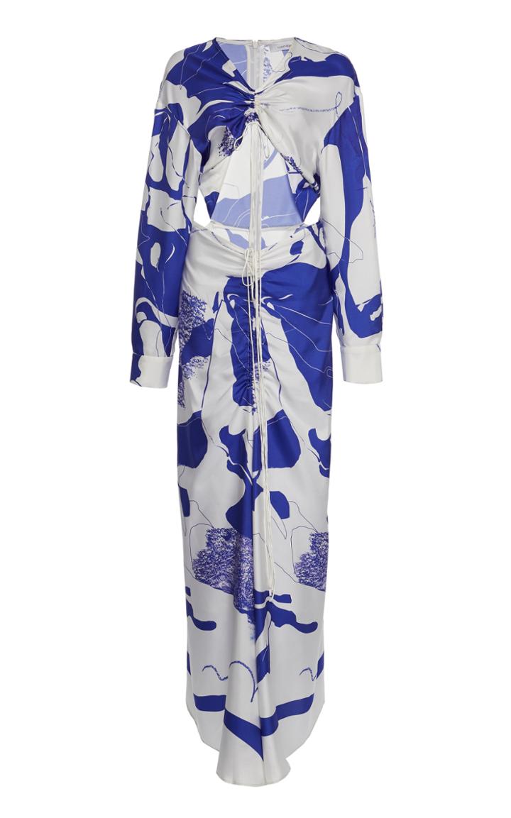 Moda Operandi Christopher Esber Ruched Disconnect Print Dress