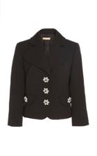 Michael Kors Collection Cropped Wool Peacoat Jacket