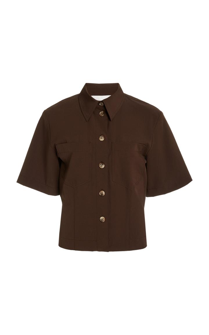 Moda Operandi Nanushka Hosanna Short Sleeve Shell Top