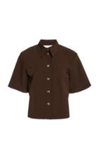Moda Operandi Nanushka Hosanna Short Sleeve Shell Top
