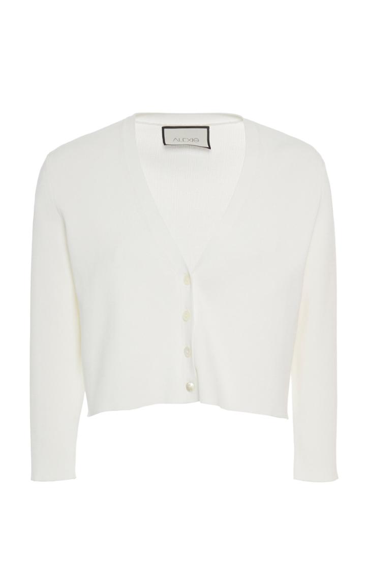 Alexis Petal Ribbed-knit Cropped Top