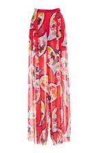 Delpozo Long Printed Silk Trouser
