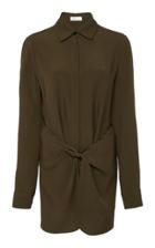 Rosetta Getty Knotted Crepe Shirt