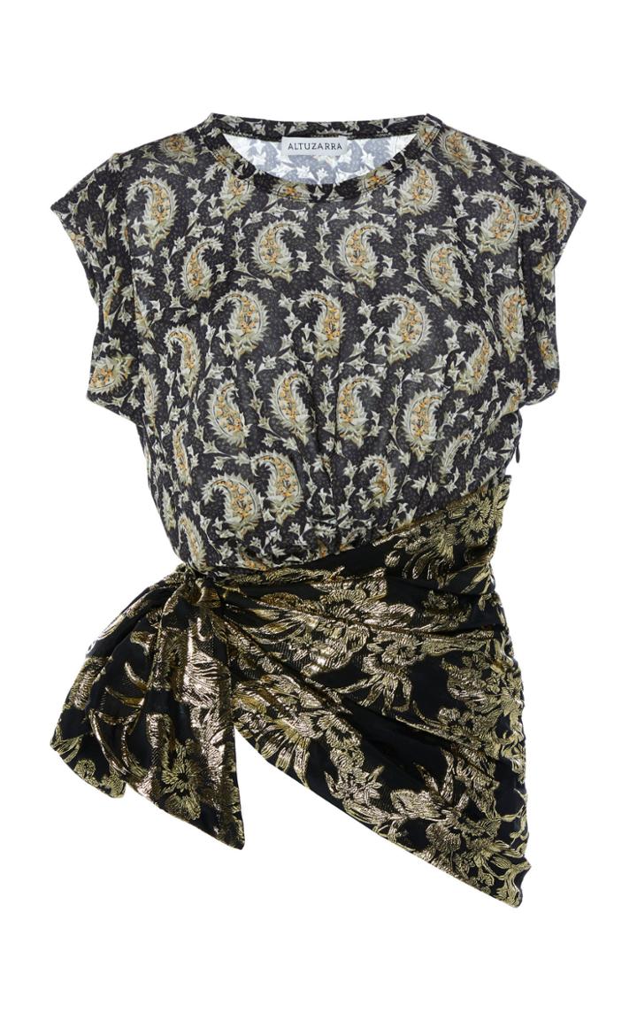 Altuzarra Coudreau Cinched Printed T-shirt