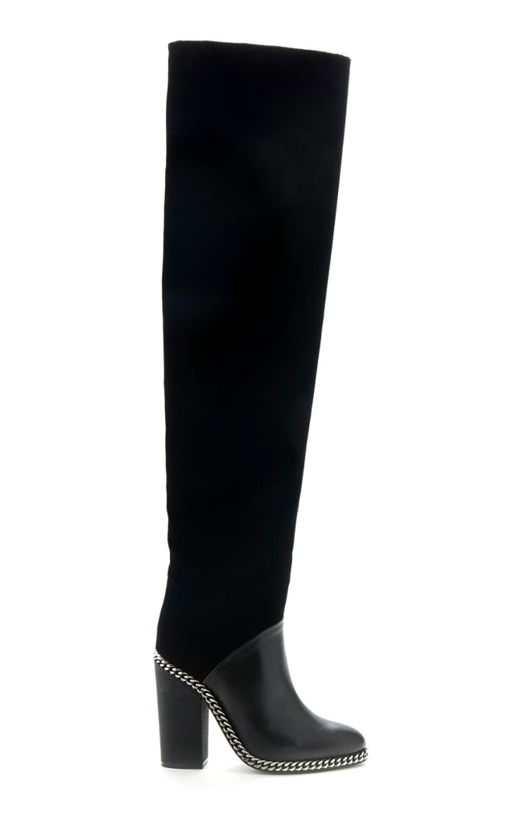 Balmain Emma Over The Knee Velours Boot
