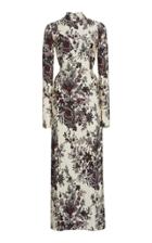 Moda Operandi Paco Rabanne Floral-print Jersey Turtleneck Dress