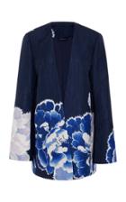 Josie Natori Floral Toper Coat