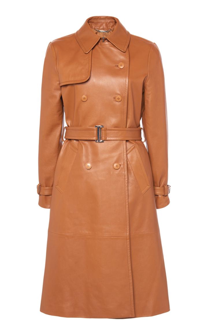 Moda Operandi Alberta Ferretti Belted Nappa Leather Trench Coat