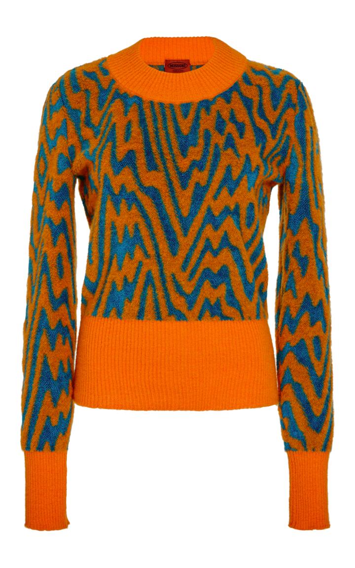 Missoni Bi-color Cinched Waist Pullover