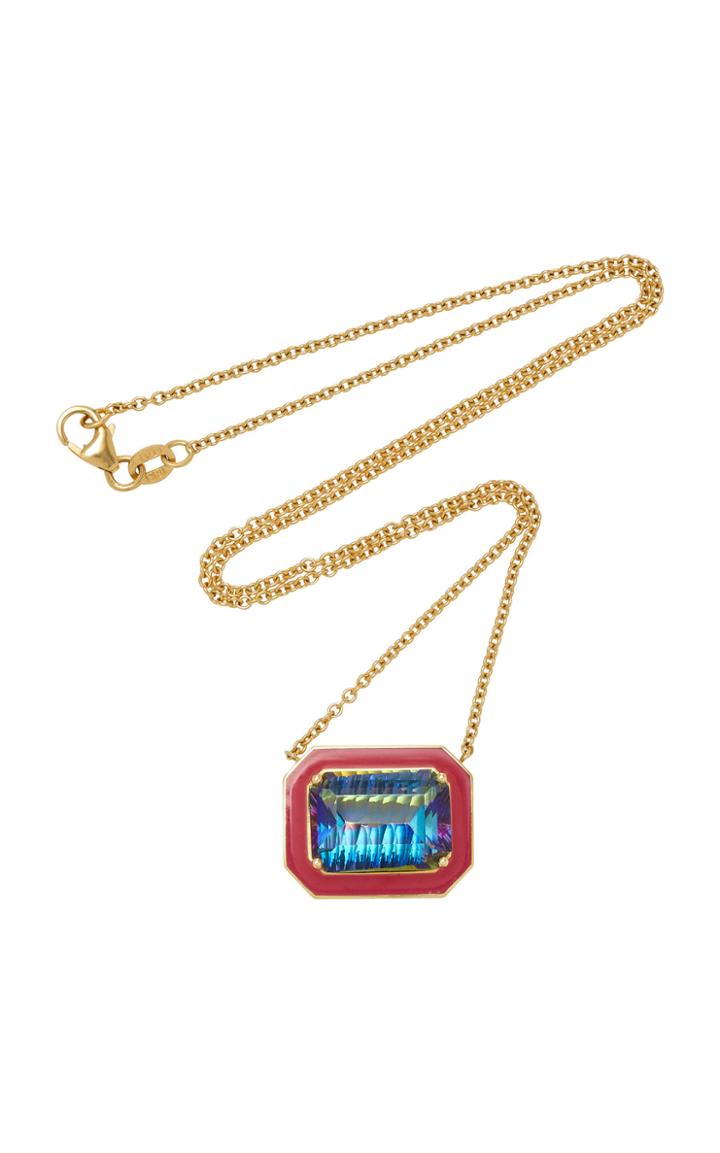 Sarah Hendler Hot Pink Mystic Topaz Pendant 15 Necklace