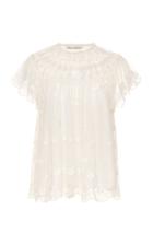 Ulla Johnson Bisou Tulle Short Sleeve Blouse