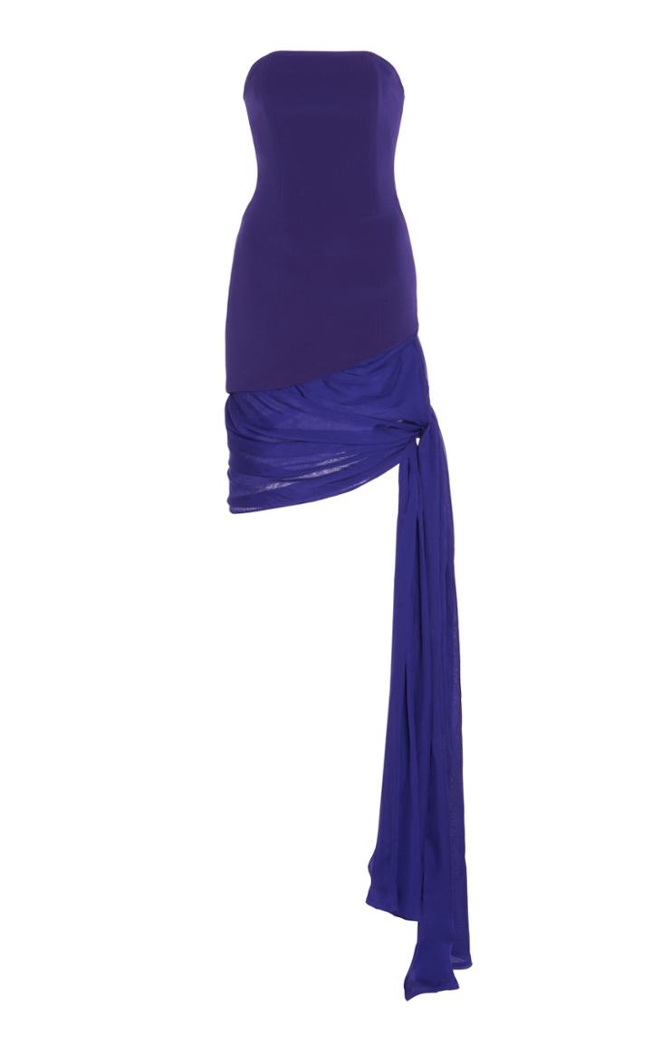 Moda Operandi Monot Satin-trimmed Jersey Mini Dress