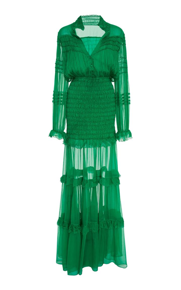 Alexis Sinclair Ruffled Silk-chiffon Maxi Dress