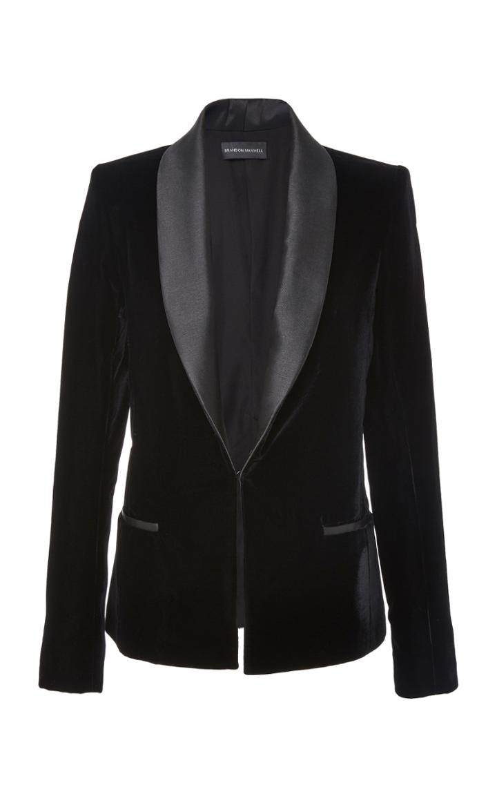 Brandon Maxwell Velvet Smoking Jacket