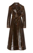 Rejina Pyo Rhea Belted Laminated Wool Trench Coat