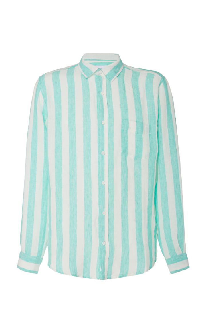 Onia Abe Striped Linen Shirt