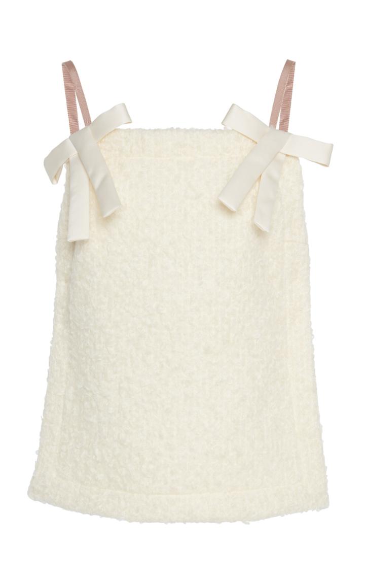 N 21 N&deg;21 Cezarina Satin Bow-detailed Boucl Blouse