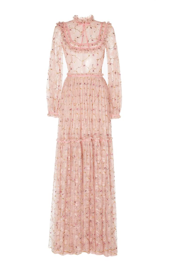 Costarellos Victorian Long Dress