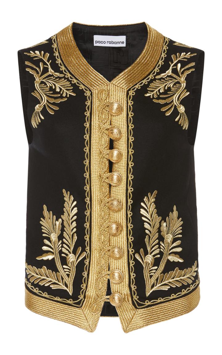 Paco Rabanne Embellished Jacquard Vest