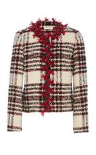 Tory Burch Tassle-trimmed Tweed Wool Jacket