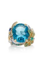 Anabela Chan Aquamarine Lilac 18k Gold Multi-stone Ring