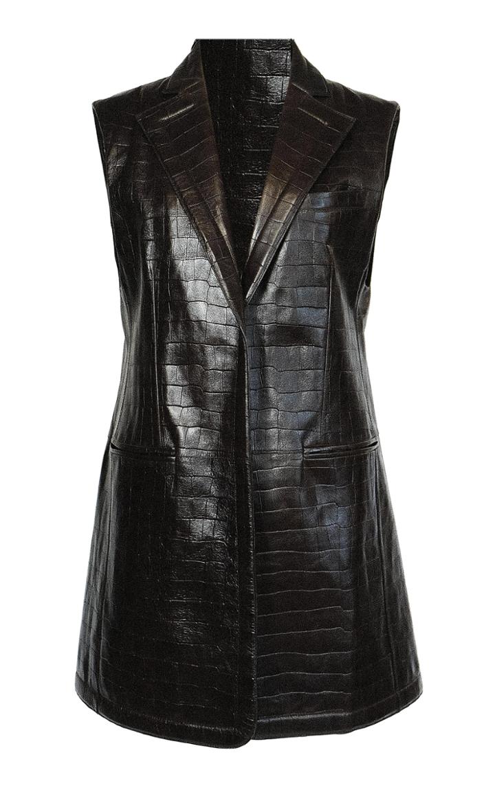 Moda Operandi Peter Do Everyday Croc-effect Leather Vest