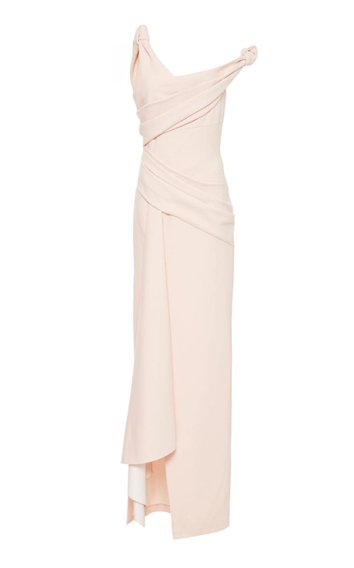 Moda Operandi Rachel Gilbert Magnolia Asymmetric Cold-shoulder Crepe Gown Size: 2