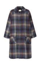 Nicholas Daley Big Mac Plaid Wool Coat Size: 38